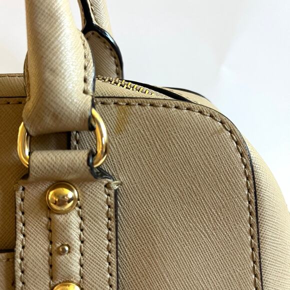 MICHAEL KORS Beige Leather Satchel Bag, Handheld - Picture 8 of 12